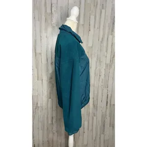 Wild Fable Women's Teal Sherpa‎ Bomber Jacket Size Small Zip Closure thumbnail 2