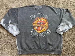 Rolling Stones Bleach Sweatshirt Size 2XL thumbnail 1