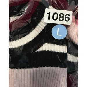 Karen Scott‎ Women Size Large Striped Mock Neck Long Sleeve Cotton Sweater thumbnail 5