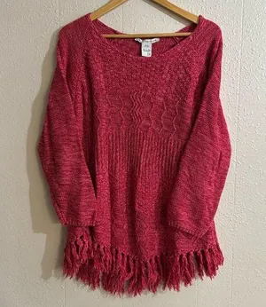 American Rag fringe hem sweater thumbnail 1