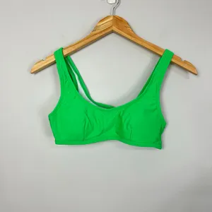 Halara Women's Bikini Bathing Suit Top Neon Green Sporty Size XS Cruise Vacation thumbnail 2