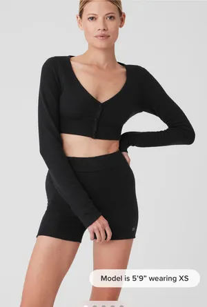 Alolux Alo Yoga Cropped Me Time Cardigan thumbnail 1