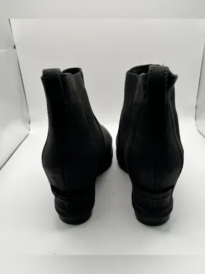Sorel Joan of Arctic Wedge II Chelsea Boots Black Leather NL3320-010 Womens 6.5 thumbnail 6