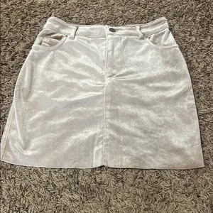 Forever 21 Tan and White Mini Skirt Casual thumbnail 1