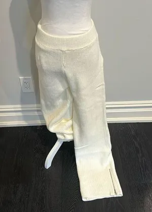 White Fox White Comfy Knit Lounge Pants thumbnail 1