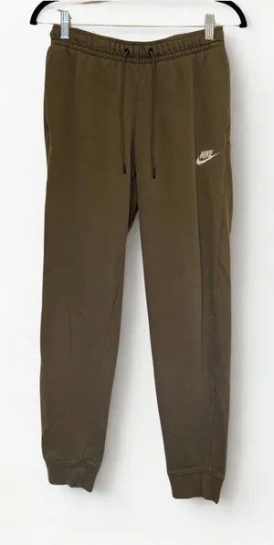 Nike Sportswear Women Joggers Olive Green Fleece‎ Sweatpants Small BV4095-325 thumbnail 1