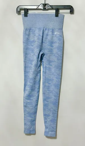 blue camo seamless leggings thumbnail 3