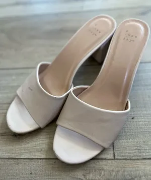 Target Size 11 Block Heel Beige Sandals thumbnail 1