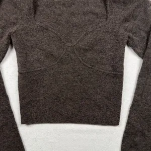 Aritzia Wilfred Greer Bustier Sweater Women’s Medium Brown Wool Cashmere thumbnail 3