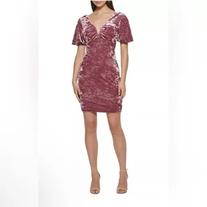 Guess‎ Burgundy Velvet Mini Dress Size 4 NWOT Whimsigoth Party Cocktail Glam thumbnail 11