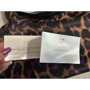 COACH NWT Ocelot Hobo Violet Multi Animal Print F26033 Large Logo thumbnail 12