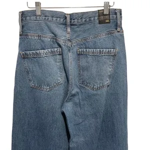 Zara Women's Jeans Size 10 Blue Denim Wide Leg High Waist Casual‎ thumbnail 4