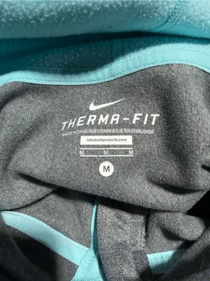 Nike Light Blue and Gray Zip-Up Hoodie therma-fit medium thumbnail 6