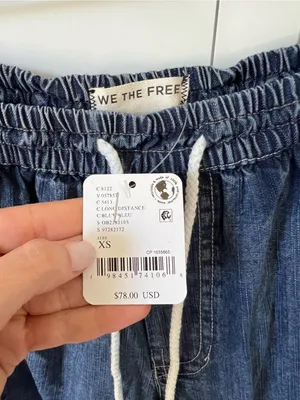 Free People We The Free Distant Lover Culotte Jeans Shorts in Long Distance NWT thumbnail 6