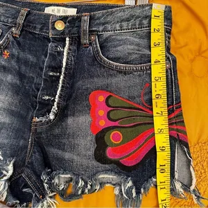 Free People Denim Butterfly Shorts Size 26‎ thumbnail 14