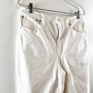 Madewell The Perfect Vintage High Rise Tapered Mom Jeans Tile White 30 Tall thumbnail 9