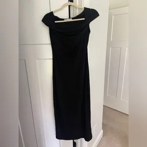 Reformation‎ Raewyn Knit Black Dress Cowl Neck Sleeveless thumbnail 5