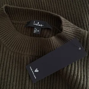 Lulus Loving You Fondly Olive Green Ribbed Knit Sweater Dress size M thumbnail 3