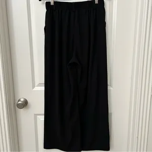 Halara Black Wide-Leg Knit Pants Medium thumbnail 3