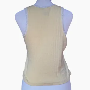 Just Polly Strawberry Embroidered‎ Lace-Trim Tank Top Sz M thumbnail 4