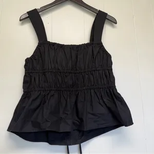 NWT SALTED HOUSES Boutique Black Sleeveless Bow Tie Top Medium thumbnail 9