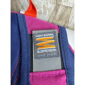 High‎ Sierra Suspension Strap System Backpack Pink Navy Blue School Travel Bag thumbnail 4