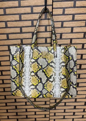 Jason‎ Wu Snakeskin Print Gold Tote Bag thumbnail 1