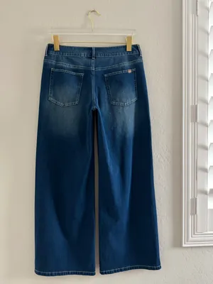 Halara Flex Asymmetric Low Rise Zipper Pockets Baggy Wide Leg Washed Casual M thumbnail 9