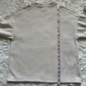 Madewell Top Striped Jacquard Funnelneck Long Sleeve Cream XS thumbnail 12