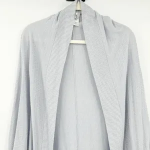Lululemon Womens Silk Blend Open‎ Front Stillness Wrap Cardigan OS Silver Fox thumbnail 5