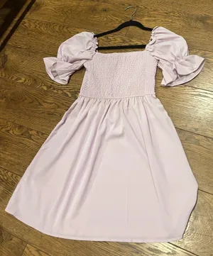 Lilac puff sleeve dress Purple thumbnail 2