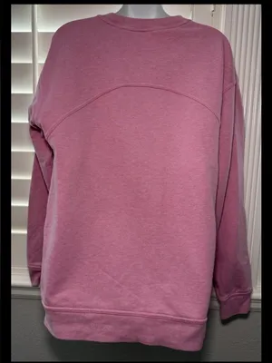 Lululemon All Yours Crew Terry In Heathered Azalea Pink Size 8 thumbnail 4
