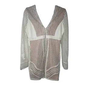 Bardot Clio Panelled Dress Womens 8 Ivory Lace V Neck Mini Coquette Bridal NWT thumbnail 2