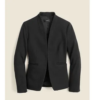J CREW Going Out Blazer In Stretch Twill Black Size 4 thumbnail 3