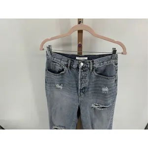 PacSun Dad Jeans Distressed Light Wash Button Fly Size 27 thumbnail 7