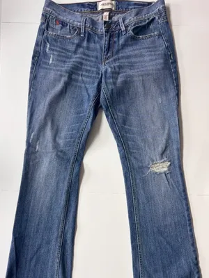 Abercrombie Bootcut Distressed Jeans Size 6 Y2K thumbnail 1