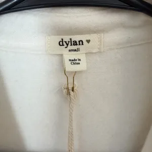 NWT Dylan Pocket Shirt Dress White S Outdoor Fall Vibe Cottage Soft MSRP $140 thumbnail 3