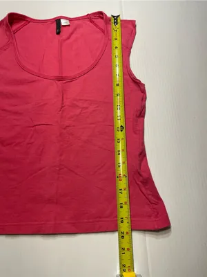 Bright Pink Scoop Neck Sleeveless Top Divided H&M Women Sz 8 Y2K thumbnail 4