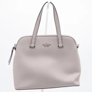 Kate Spade Satchel Womens Medium Larchmont Avenue Dome Gray Leather Crossbody thumbnail 4