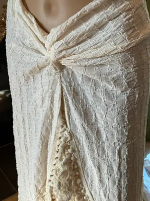 Boho Twist Skirt With Tassels Ivory M thumbnail 8