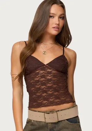 Edikted Sheer Tank Top thumbnail 1
