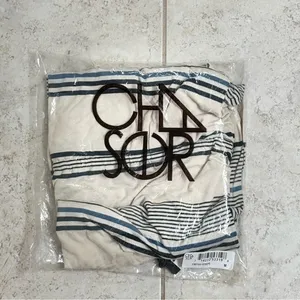 Revolve NWT CHASER Cream Blue Striped Cool Jersey Deconstructed Nautical Dress Medium thumbnail 10