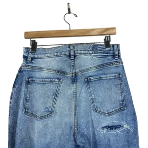 NWT Revice Hourglass Soulmate Distressed Straight Leg Jeans Blue Denim Size 32 thumbnail 5