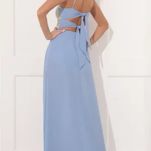 Lucy in the Sky Baby Blue Maxi Dress thumbnail 3