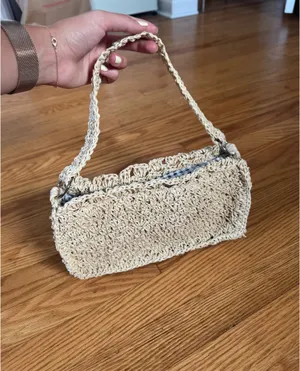 Urban Outfitters woven straw shoulder bag thumbnail 3