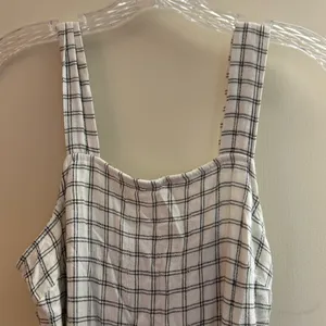 American eagle white black plaid jumpsuit sleeveless romper pants size XS thumbnail 4
