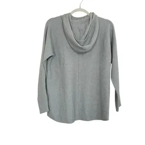 Quince Women's Size Small Eco-Knit Milano Stitch Pullover Hoodie Heather Grey thumbnail 6