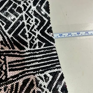 NWT 2B Bebe‎ Sasha Tribal Sequin Strapless Black & White Mini Dress Size Medium thumbnail 7
