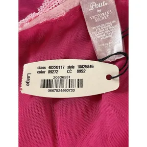 Y2K Pout By Victoria’s Secret Pink Sheer Mesh Lace Trim Cami Tank Top NWT L thumbnail 7