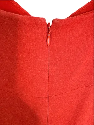 FARM RIO Cherry Red Linen Jumpsuit Size L thumbnail 5
